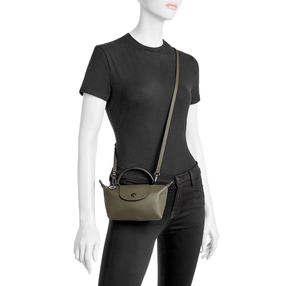 Longchamp Le Pliage Xtra XS Leather Mini Crossbody Pouch - Fir